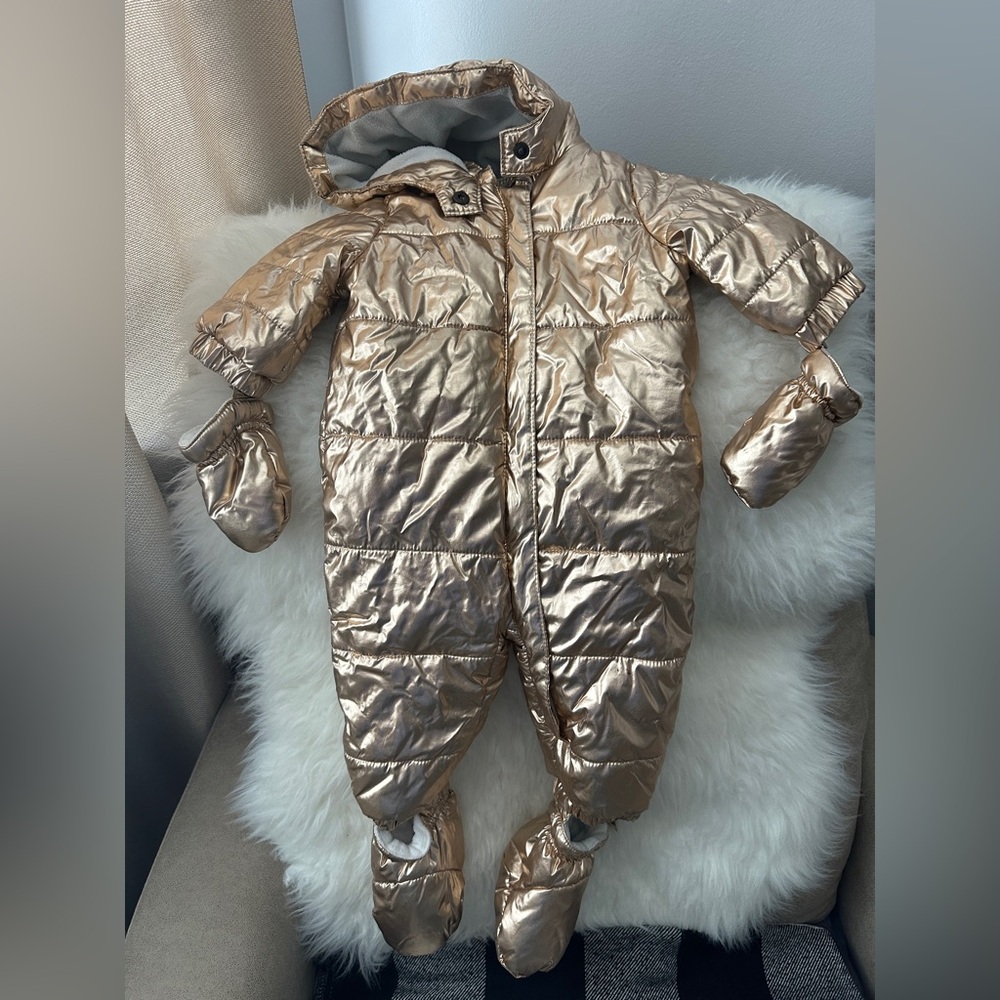 Gymboree Cream and Gold Baby Snow Suit